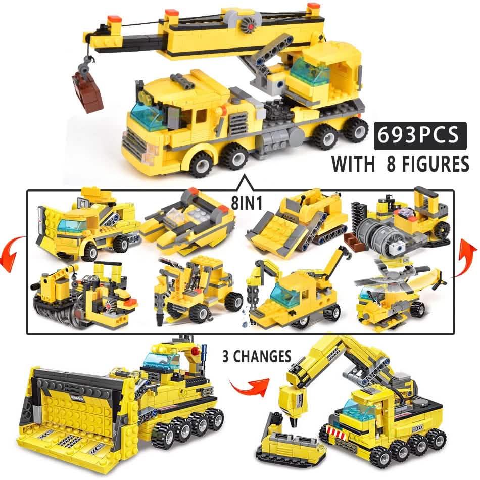 Construction Truck Building Blocks City Building Bricks Set