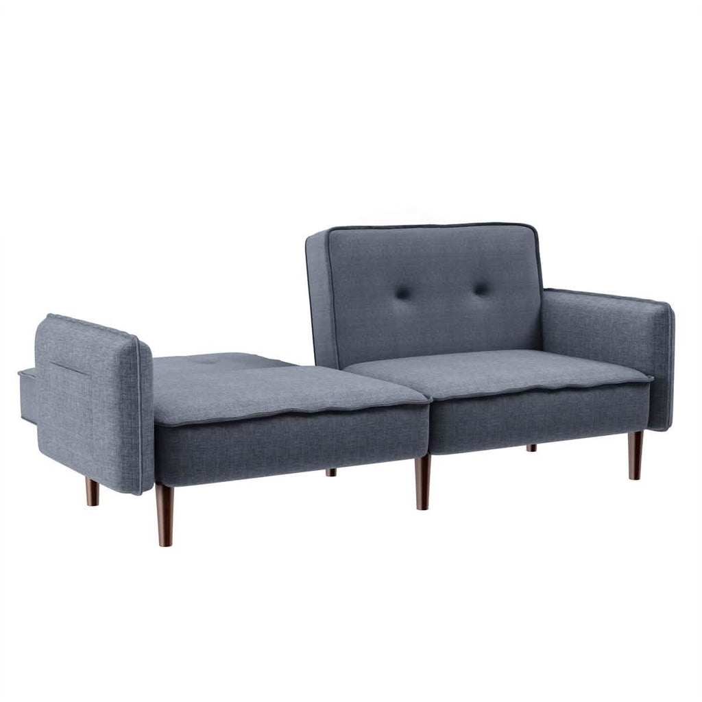Convertible Futon Sofa Bed with 2 Pillows
