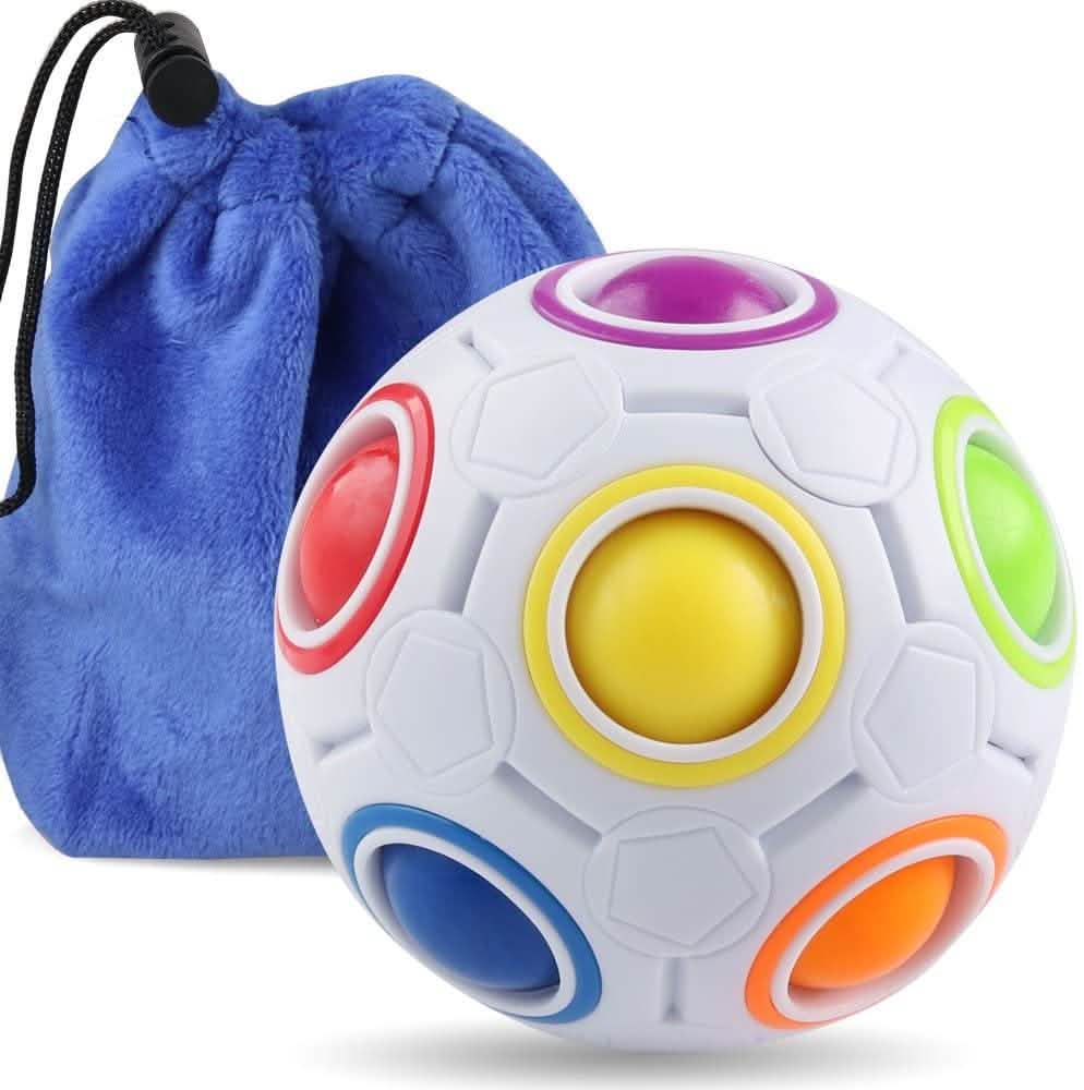 Coogam Rainbow Puzzle Ball with Pouch Color-Matching Puzzle Game