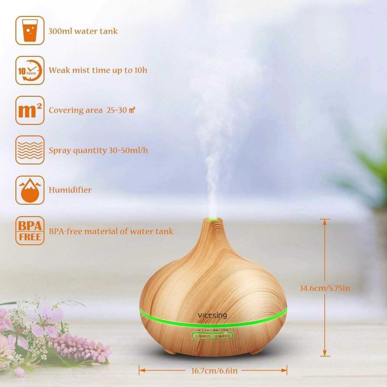 Cool Mist Humidifier Ultrasonic Aromatherapy Diffuser