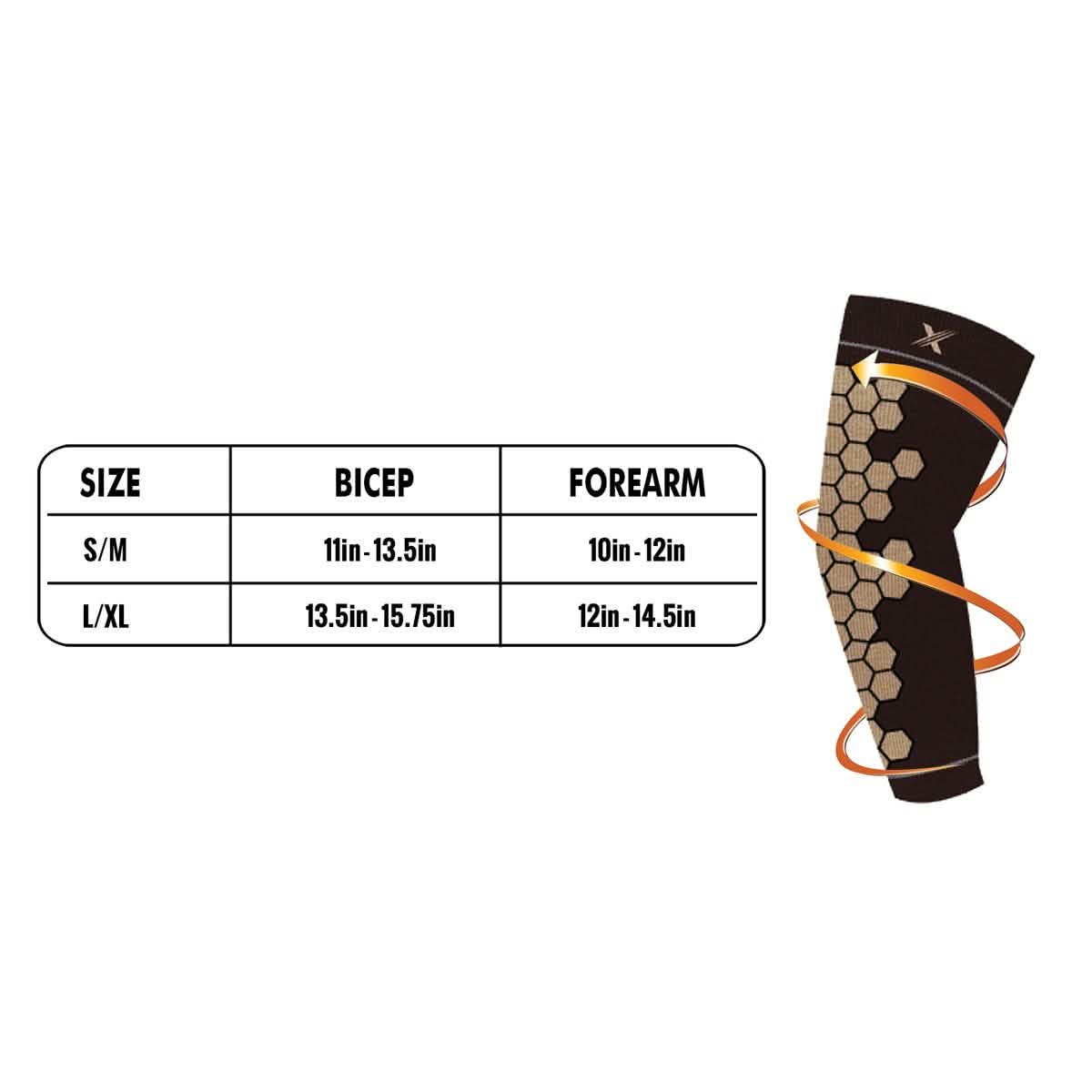 Copper Infused Arm Compression Elbow Support Sleeves