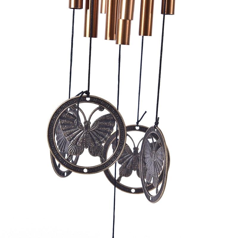 Copper Wind Chimes Bells Copper Tubes Metal Pipe Wind Chimes Rust-Proof Copper Wind Chimes For Garden Patio Yard And Home Decoration Door Hanging Ornament Outdoor Yard Garden Home