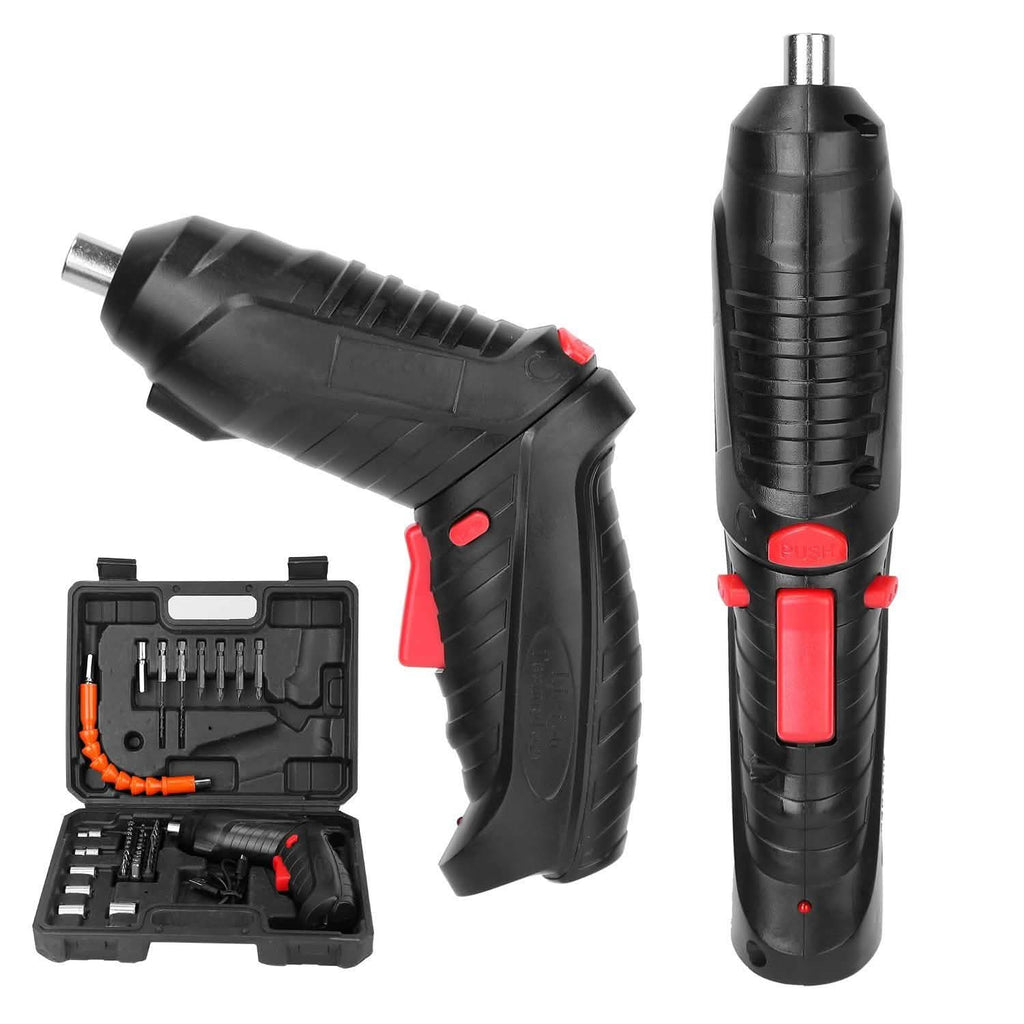 Cordless Electric Screwdriver Set with LED Work Light USB Rechargeable