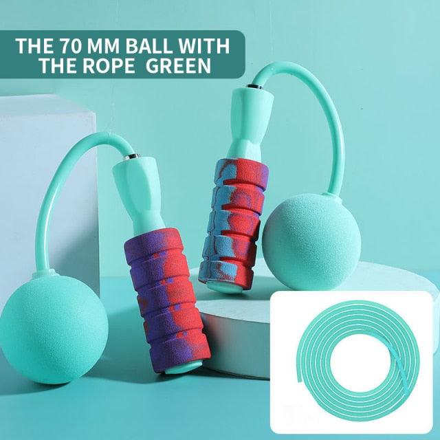 Cordless Skipping Rope Weight-Bearing Ball Sports Fitness Womens Indoor Dual-Use Weight Loss Sports Professional Fat Burning Ball Bearing Fast Rope Skipping Adjustable Memory Foam Anti Skid Handle Skipping Rope New Fitness Speed Rope For Men And Women