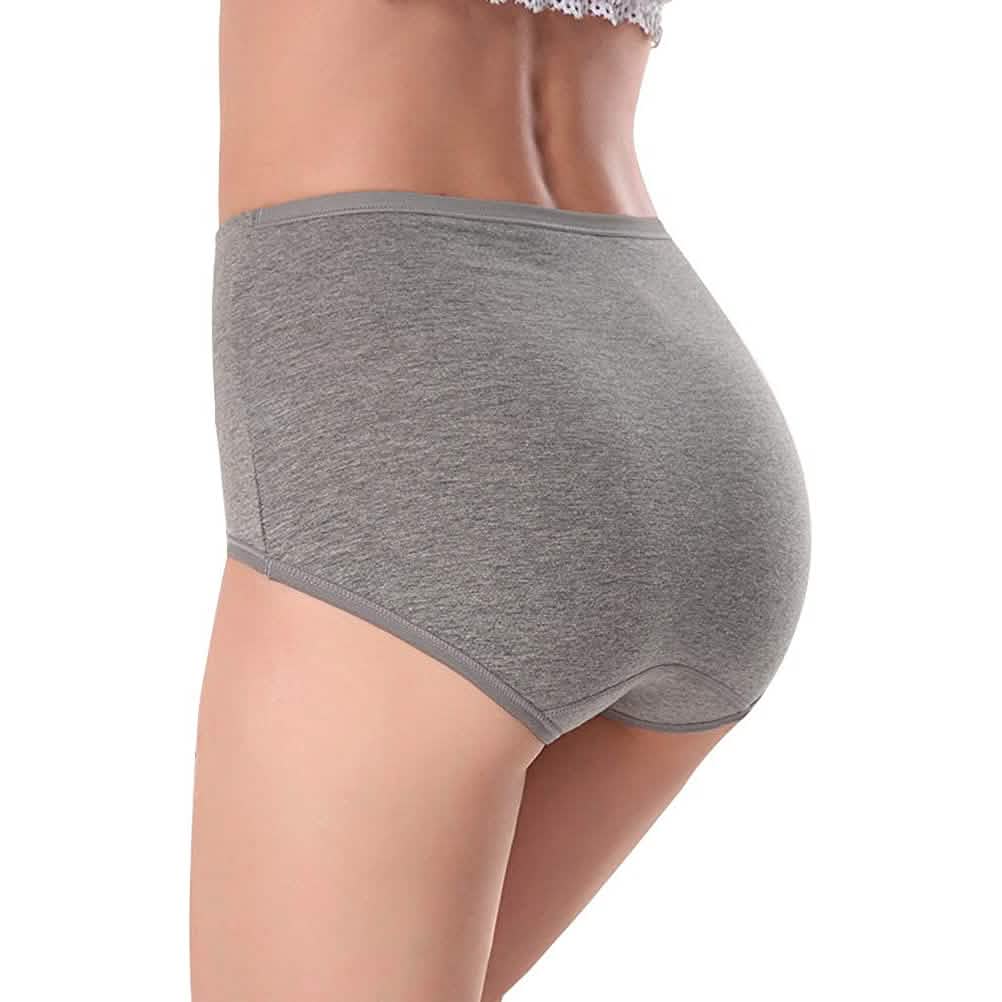 5-Pack: Cotton Mid Waist No Muffin Top Full Coverage Brief Ladies Underwear