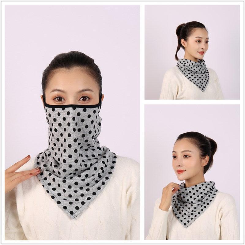 Cotton Women Mask Scarf Face Mascarillas Wraps Floral Print Lady Warm Neck Scarves Foulard Bandana Reusable Outdoor Riding Masks Scarf Neck Gaiter Headwear Headband Head Wrap Scarf Mask Neck Ear Warmers Headbands Perfect Bandana