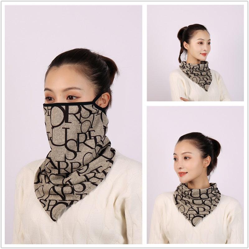 Cotton Women Mask Scarf Face Mascarillas Wraps Floral Print Lady Warm Neck Scarves Foulard Bandana Reusable Outdoor Riding Masks Scarf Neck Gaiter Headwear Headband Head Wrap Scarf Mask Neck Ear Warmers Headbands Perfect Bandana