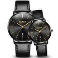 Couple Watches Popular Casual Quartz Women Men Watch Clock Boys Girls Ultra Thin Leather Wristwatch Minimalist Analog Quartz Ultra Thin Watches Leather Strap Fashion Casual Date Watch Waterproof Wrist Watch