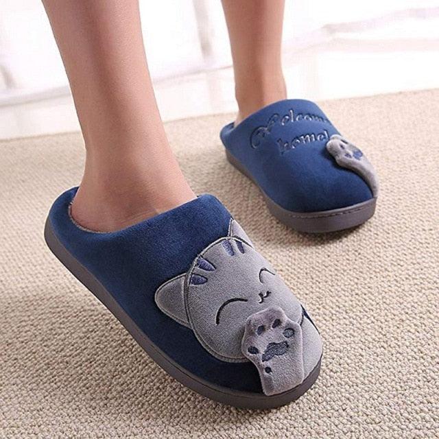 Couples Home Slippers Warm Cute Womans Mens Slipper Winter Shoes New Fashion Casual Fur Plush Slides Winter Slippers For Women House Slippers Fluffy Soft Comfy Fuzzy Slippers Faux Fur Plush Anti-Skid Slippers