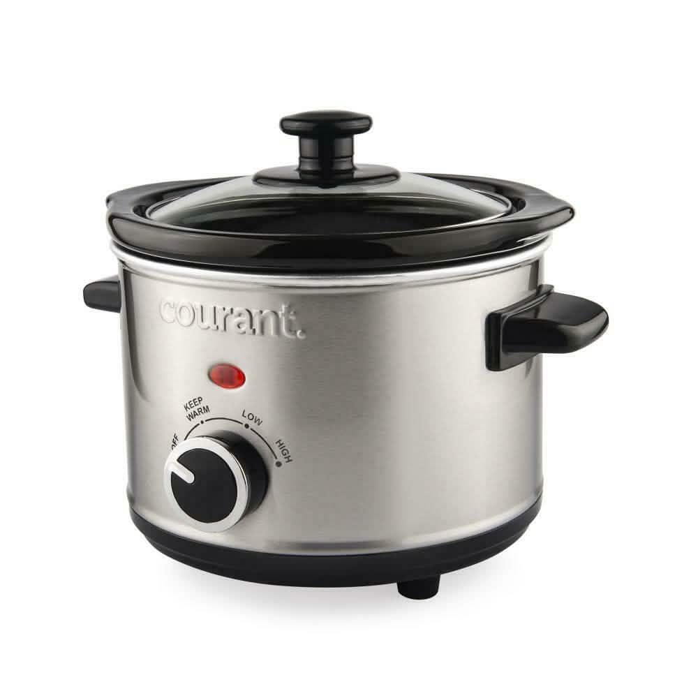 Courant 1.5 Quart Slow Cooker, Stainless Steel