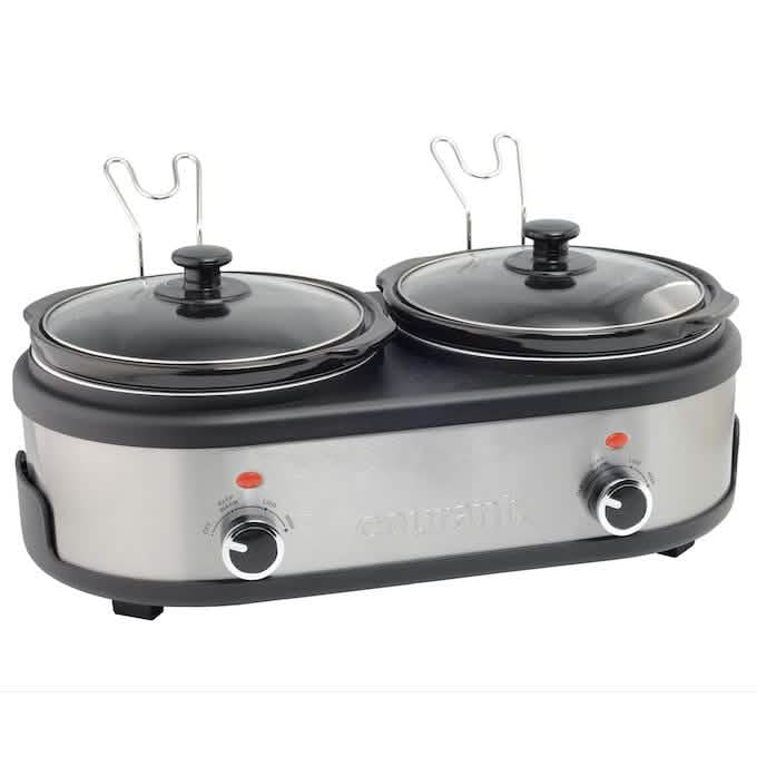 Courant 2.5 QT Double Slow Cooker - Stainless Steel