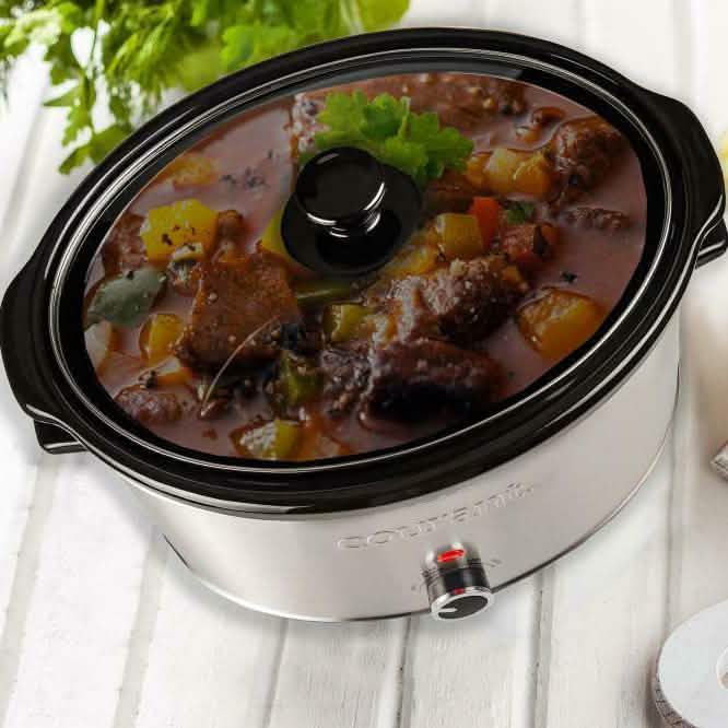 Courant 7.0 Quart Oval Stainless Steel Slow Cooker
