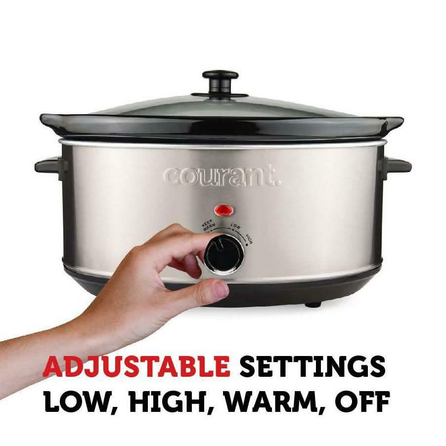 Courant 7.0 Quart Oval Stainless Steel Slow Cooker