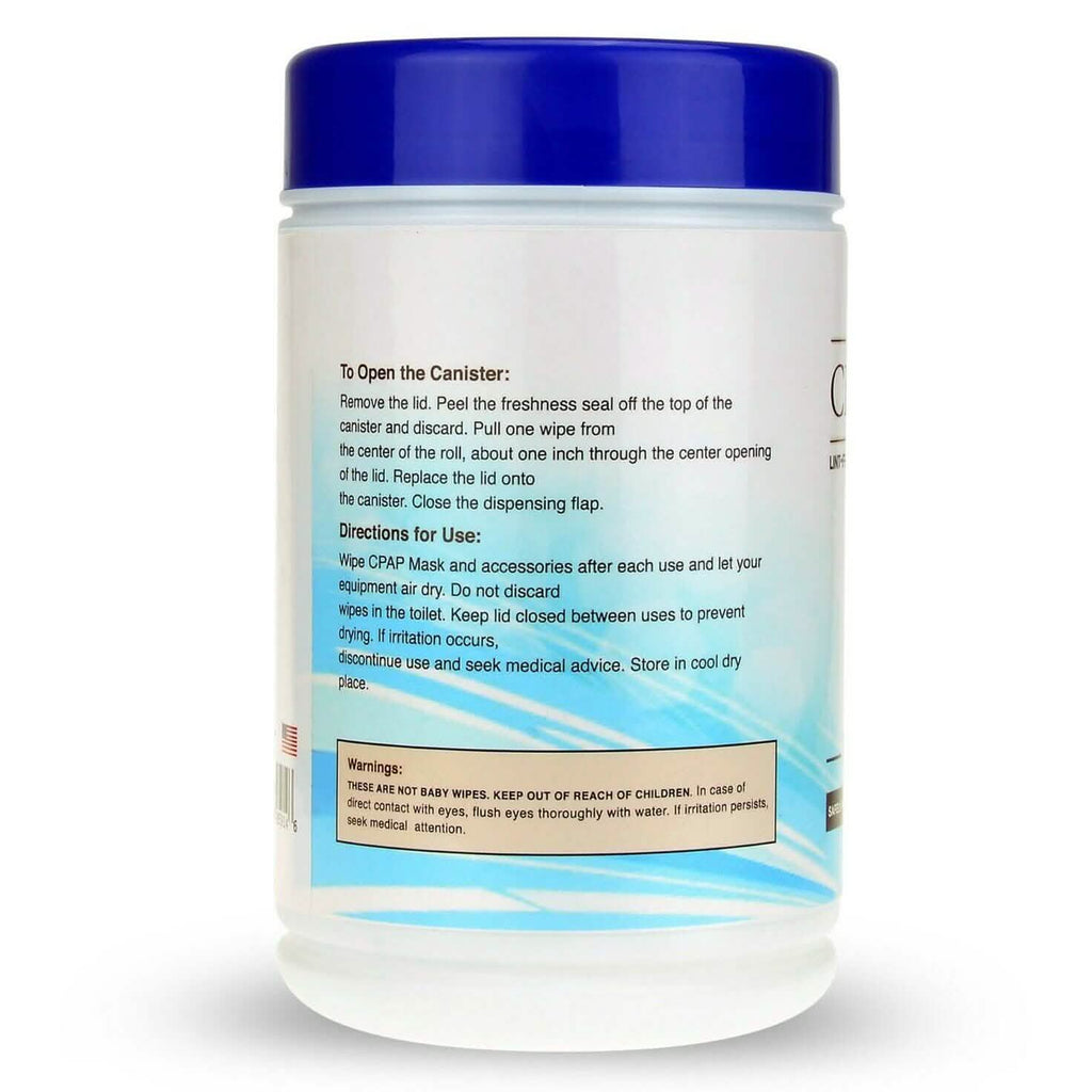CPAP Mask Cleansing Wipes - Lint Free, Unscented - Easily Clean Sleep Mask