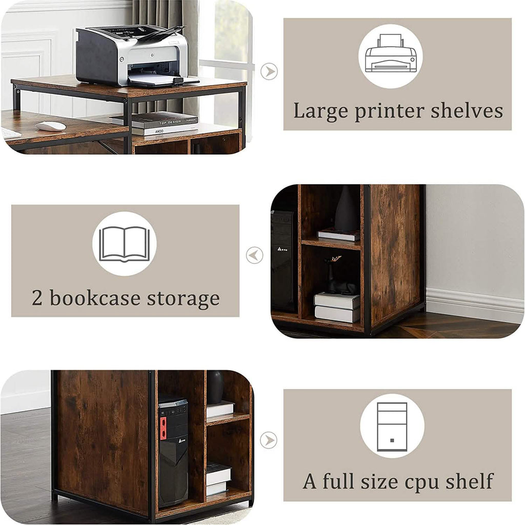 CPU Storage Printer Stand Writing PC Table