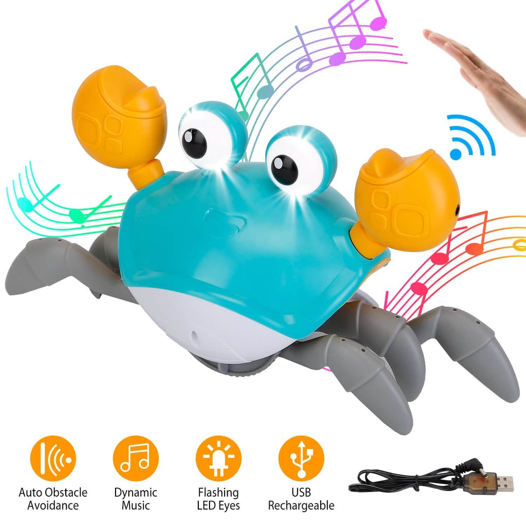 Crawling Crab Baby Toy with Music and LED Light