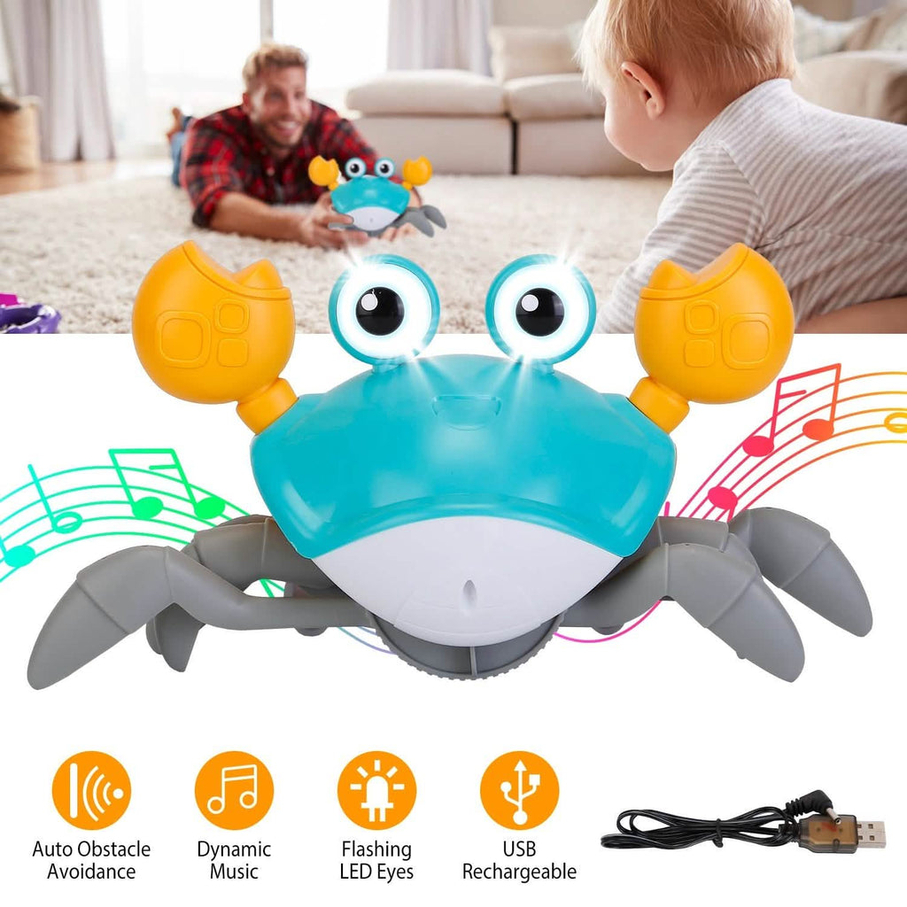 Crawling Crab Baby Toy with Music and LED Light