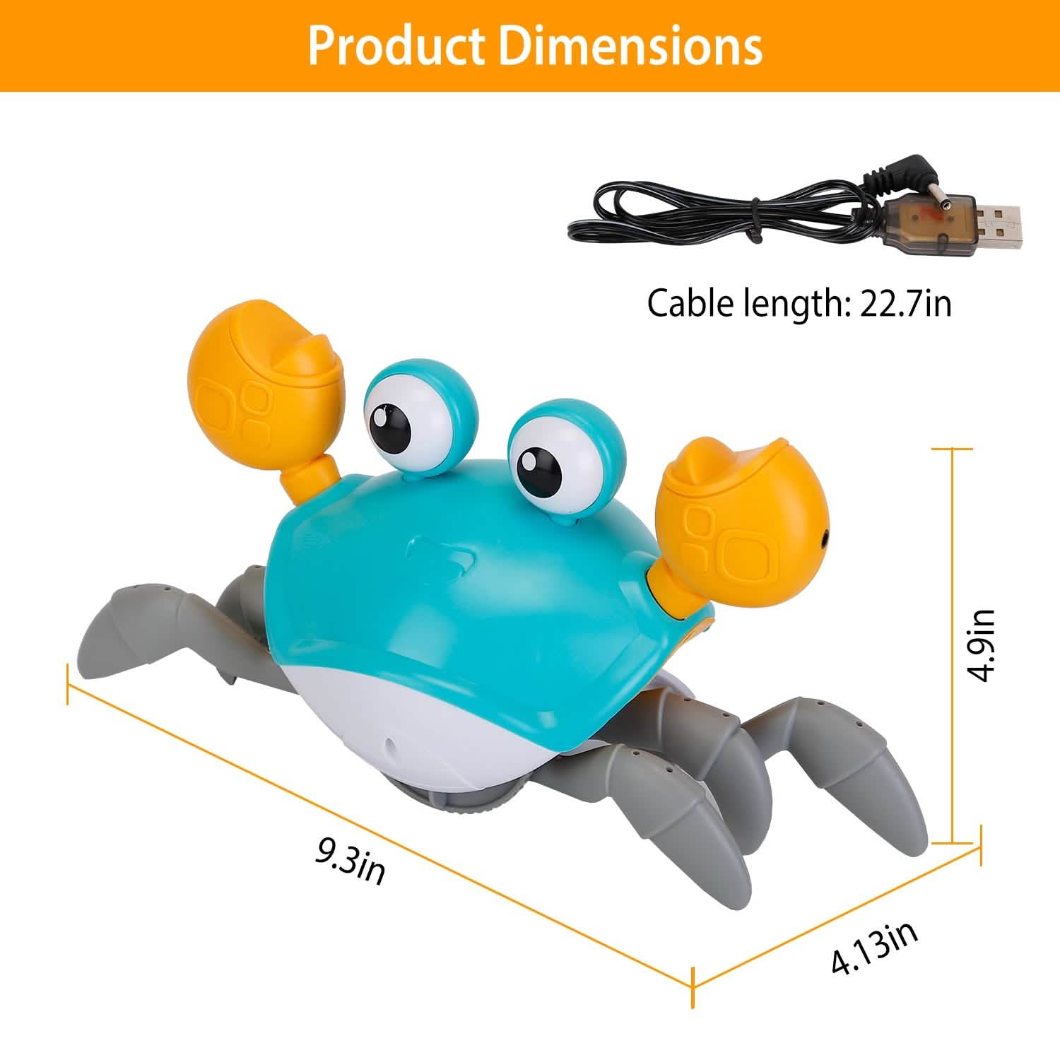 Crawling Crab Baby Toy with Music and LED Light