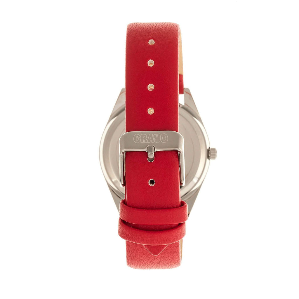 Crayo Graffiti Multicolor Dial Powder Leather Watch