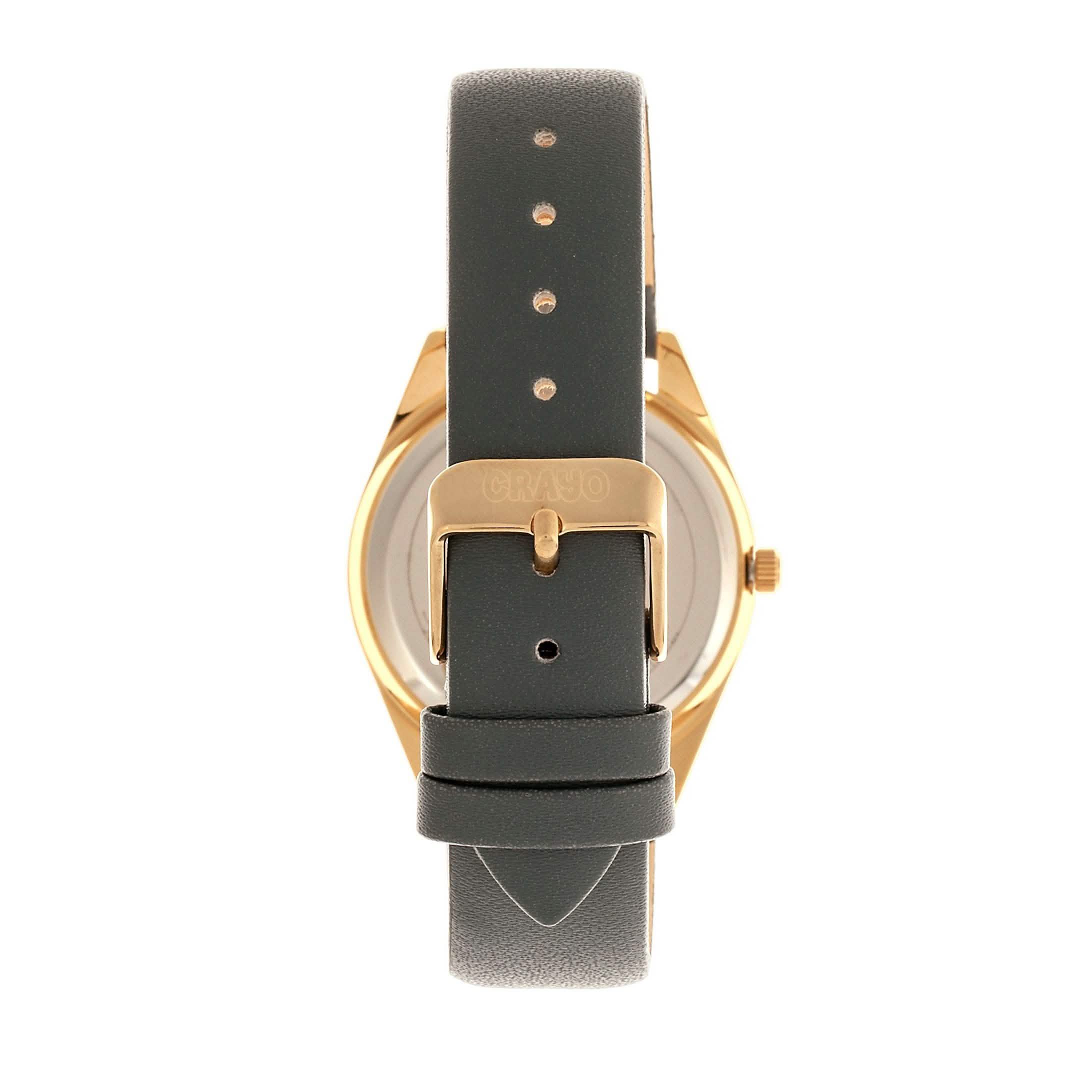 Crayo Graffiti Multicolor Dial Powder Leather Watch