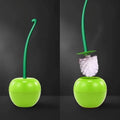 Creative Lovely Cherry Shape Lavatory Brush Toilet Brush And Holder Set Cleaning Bathroom Toilet Accessories Cherry Shape Toilet Brush Standing Toilet Brush Set  Compact Household Bathroom Cherry Toilet Brush