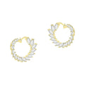 Crescent Moon Earrings Made With Crystals