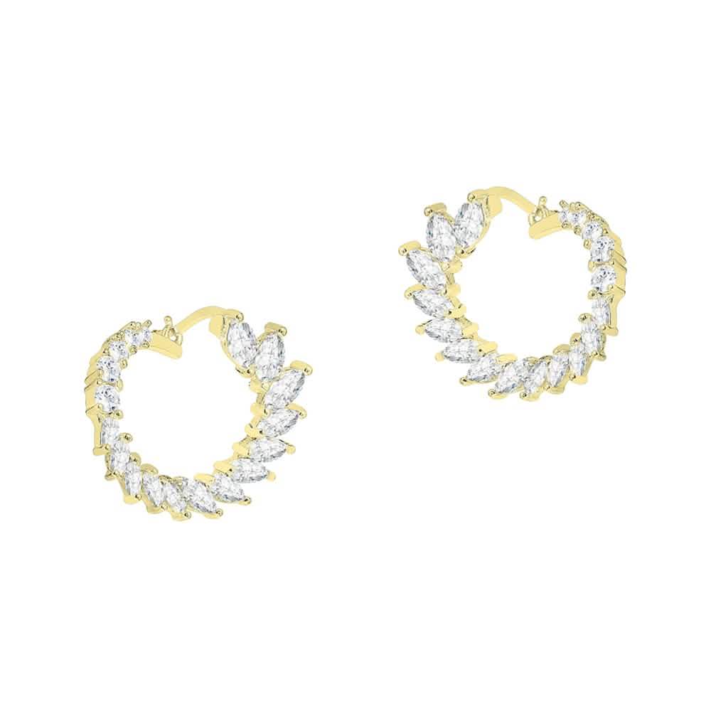 Crescent Moon Earrings Made With Crystals