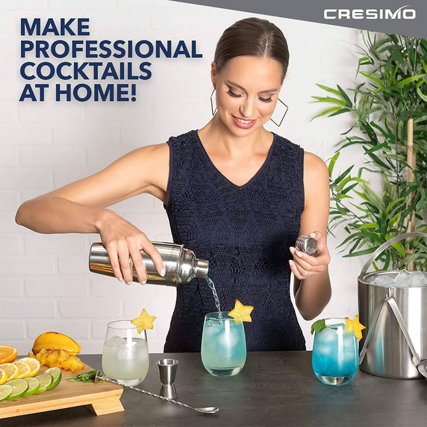 Cresimo 24 Ounce Cocktail Shaker Bar Set