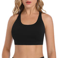 Criss-Cross Back Padded Strappy Sports Bras Medium Support Yoga Bra with Removable Cups