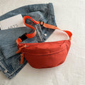 Crossbody bag women's casual bag canvas bag waist bag trendy sports chest bag