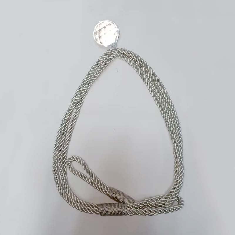 Crystal Bead Curtain Tieback Bling Diamond Bandage Rope Accessories Curtains Holder Buckle Tie Home Decorative Tieback Flower Curtain Clips Buckle with Stretchy Wire Rope For Home Office Decoration