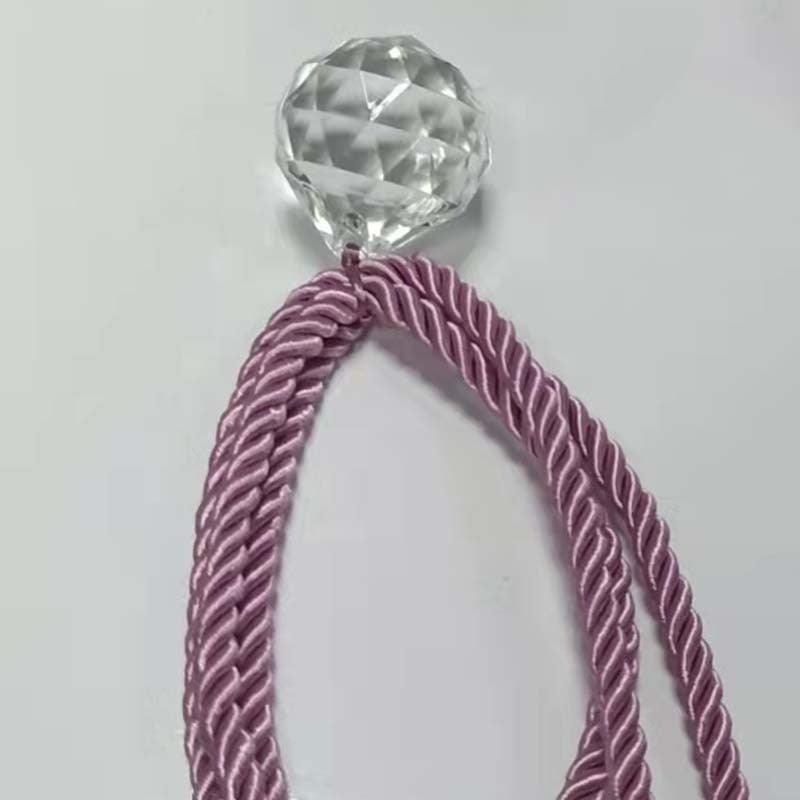 Crystal Bead Curtain Tieback Bling Diamond Bandage Rope Accessories Curtains Holder Buckle Tie Home Decorative Tieback Flower Curtain Clips Buckle with Stretchy Wire Rope For Home Office Decoration