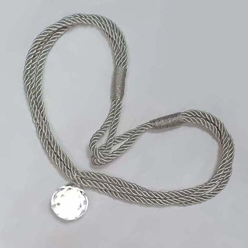 Crystal Bead Curtain Tieback Bling Diamond Bandage Rope Accessories Curtains Holder Buckle Tie Home Decorative Tieback Flower Curtain Clips Buckle with Stretchy Wire Rope For Home Office Decoration
