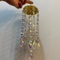 Crystal Chandelier Wind Chimes For Bedroom Outdoor Garden Yard Lawn Decoration Sun-catcher Wind Chimes Rainbow Chaser Curtain Pendant Home Decor Gift