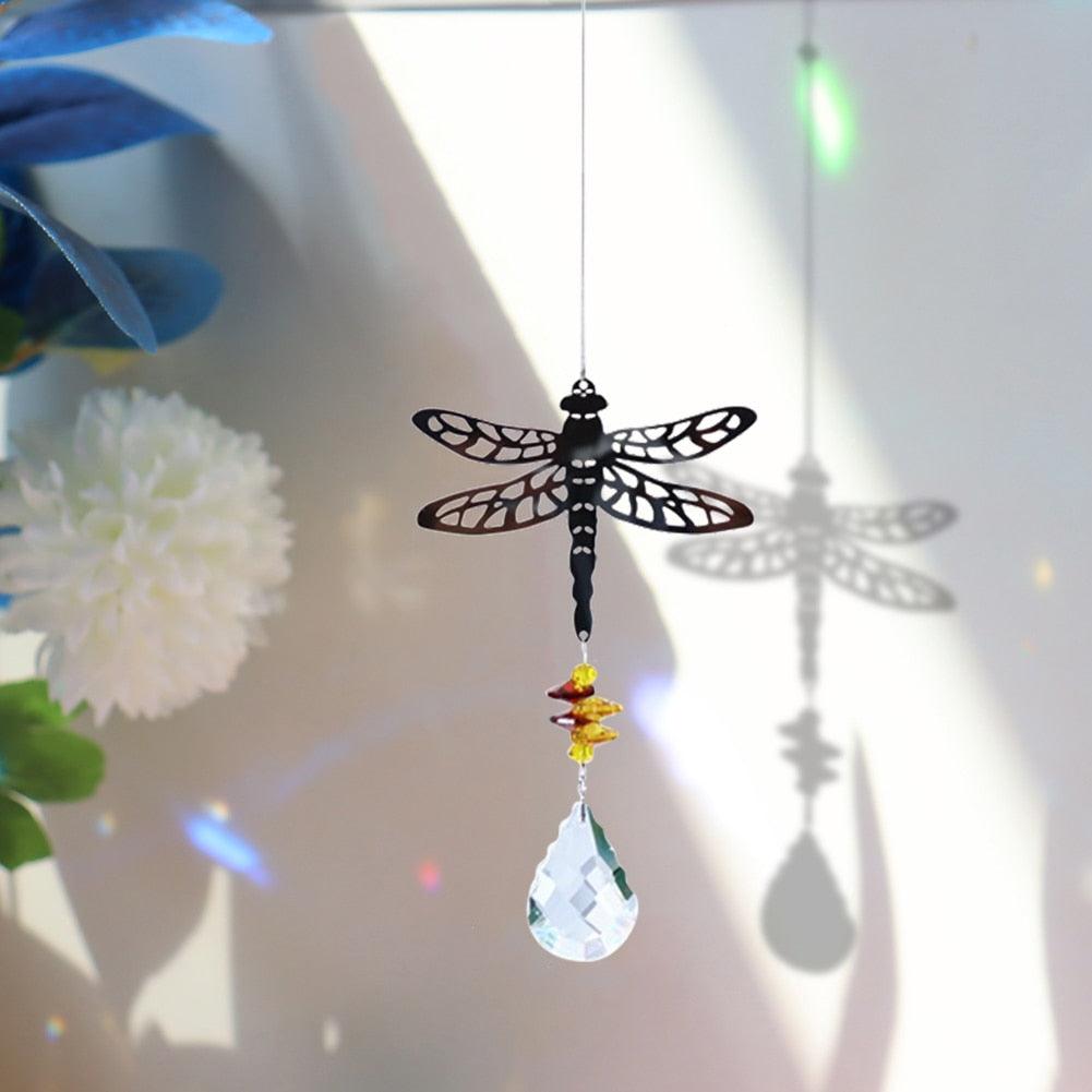 Crystal Garden Sun-catcher Hanging Crystals Prisms Ornament For Window Glass Chandelier Solar Hummingbird Owl Wind Chimes Rainbow Chaser  Garden Hanging  Curtain Pendant Home Decor Gift Boxed Sun Catcher Gift Idea For Mom Friends Grandma Hummingbird