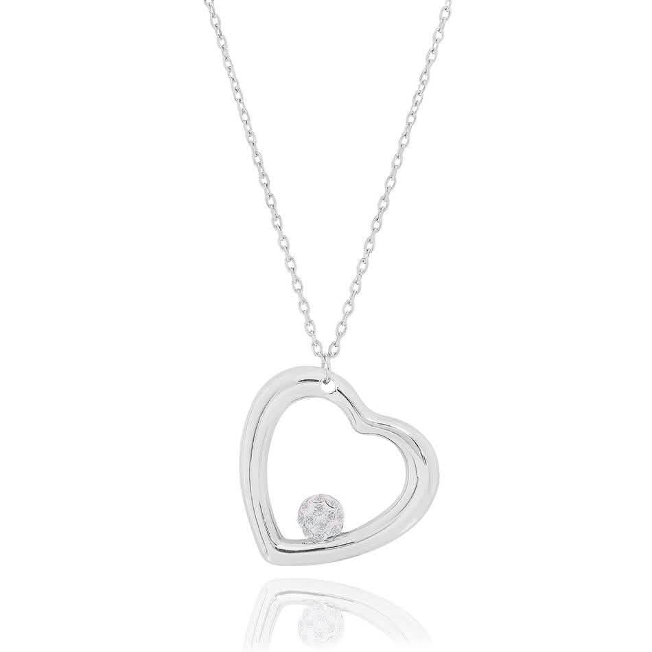 Crystal Heart Necklace and Stud Set
