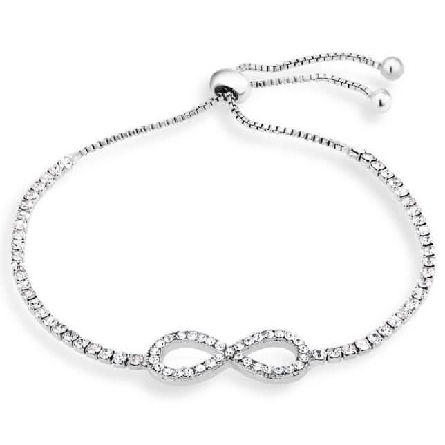 Cubic Zirconia Charm Bracelet - Assorted Sizes
