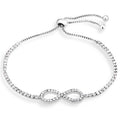 Cubic Zirconia Charm Bracelet - Assorted Sizes