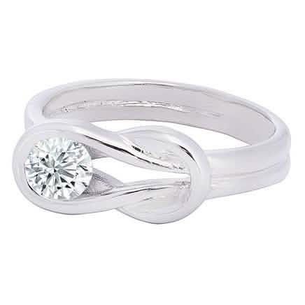 Cubic Zirconia Love Knot Ring