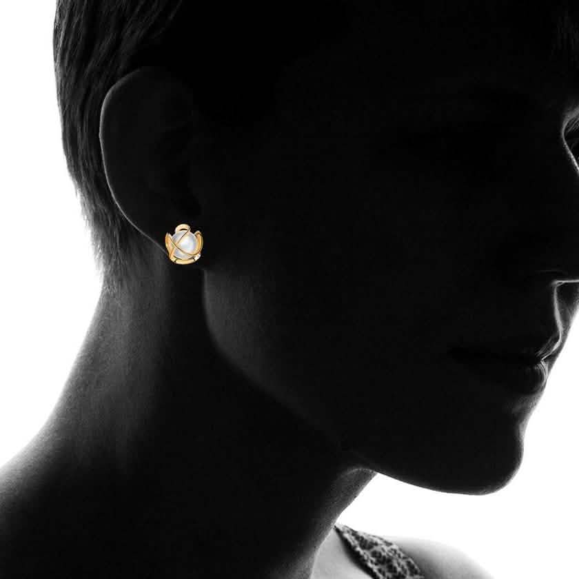 Cultured Freshwater Pearl Cage Earrings