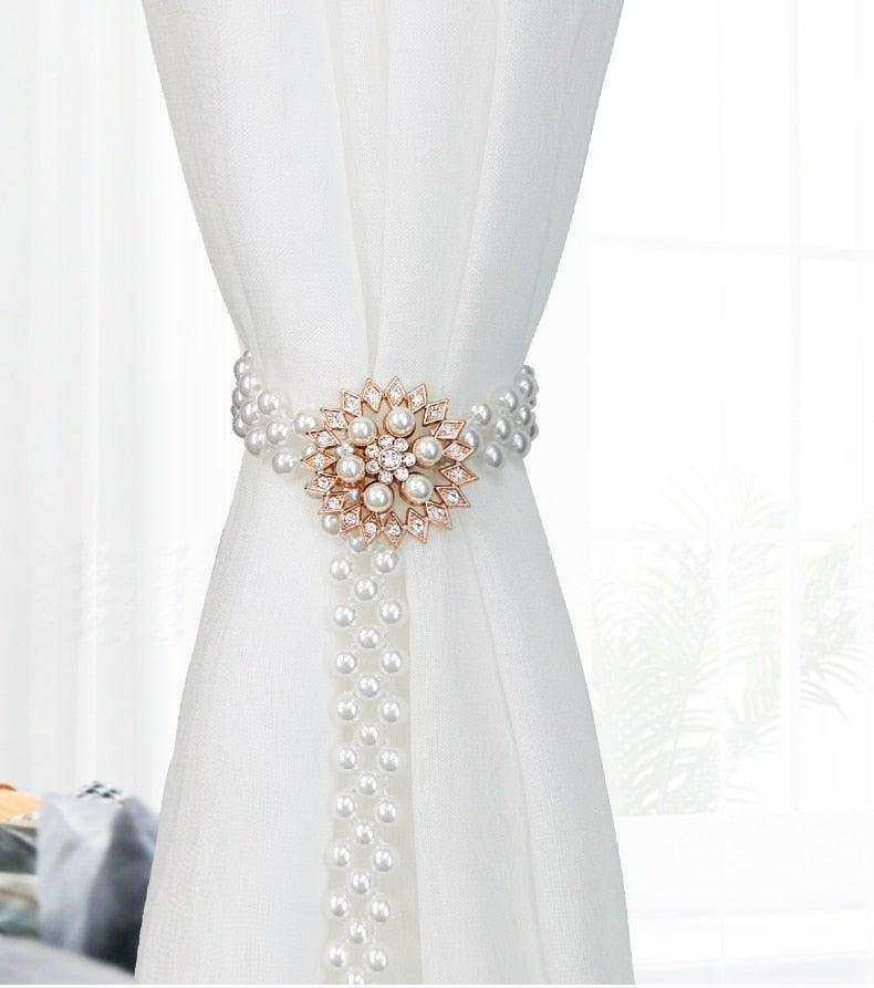 Curtain Tieback High Quality Elastic Holder Hook Buckle Clip Pretty and Fashion Polyester Decorative Home Accessories Modern Style Convenient Drape Tie Backs,Handmade Curtains Holdbacks Holder for Home Kitchen Office