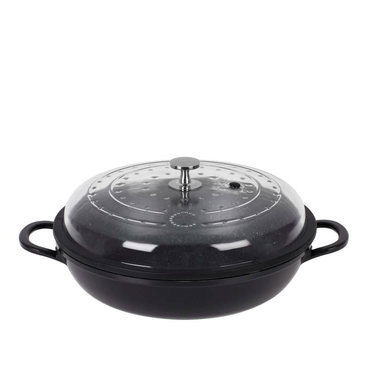 Curtis Stone 4-Quart Cast Aluminum Pan with Glass Lid (Refurbished)
