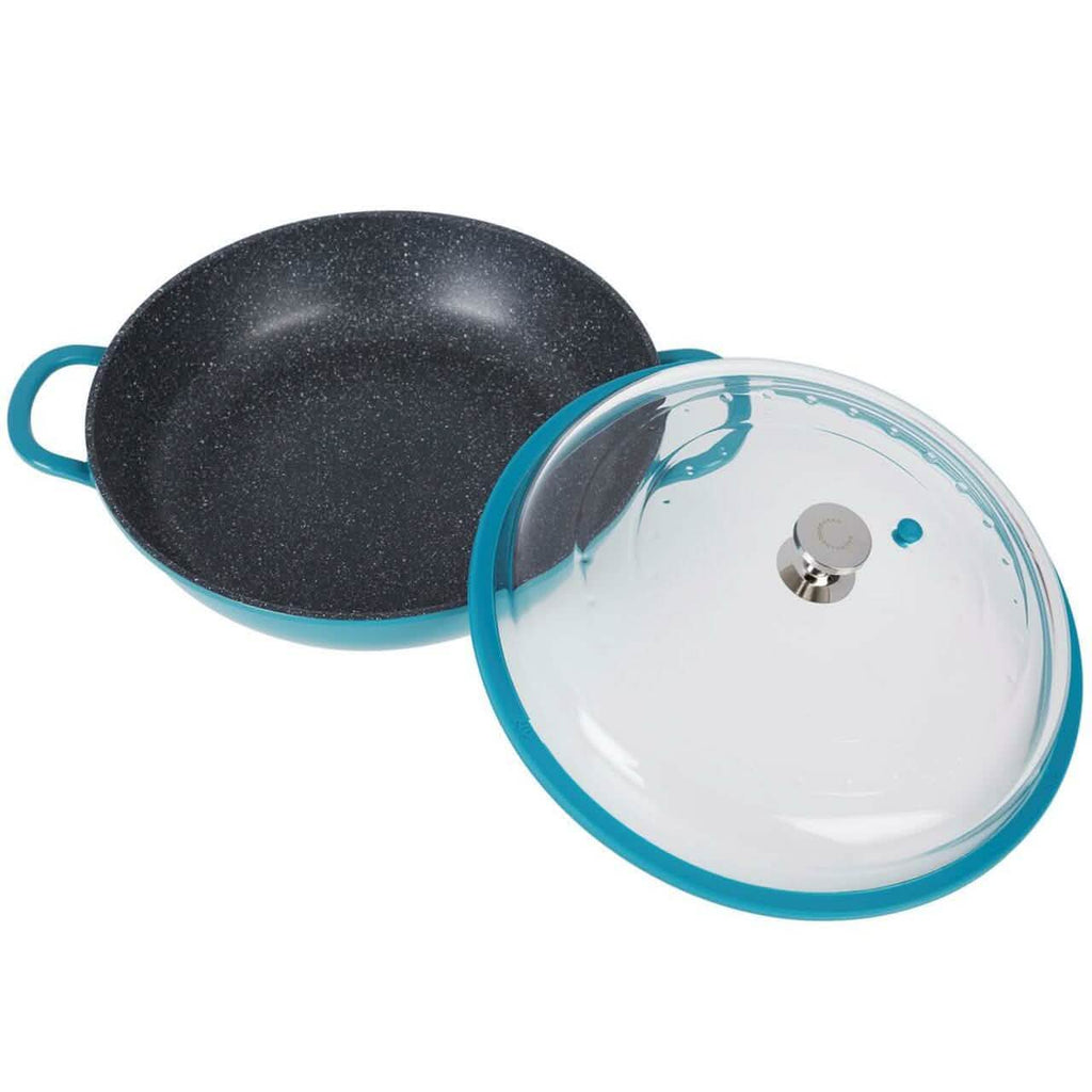 Curtis Stone 4-Quart Cast Aluminum Pan with Glass Lid (Refurbished)