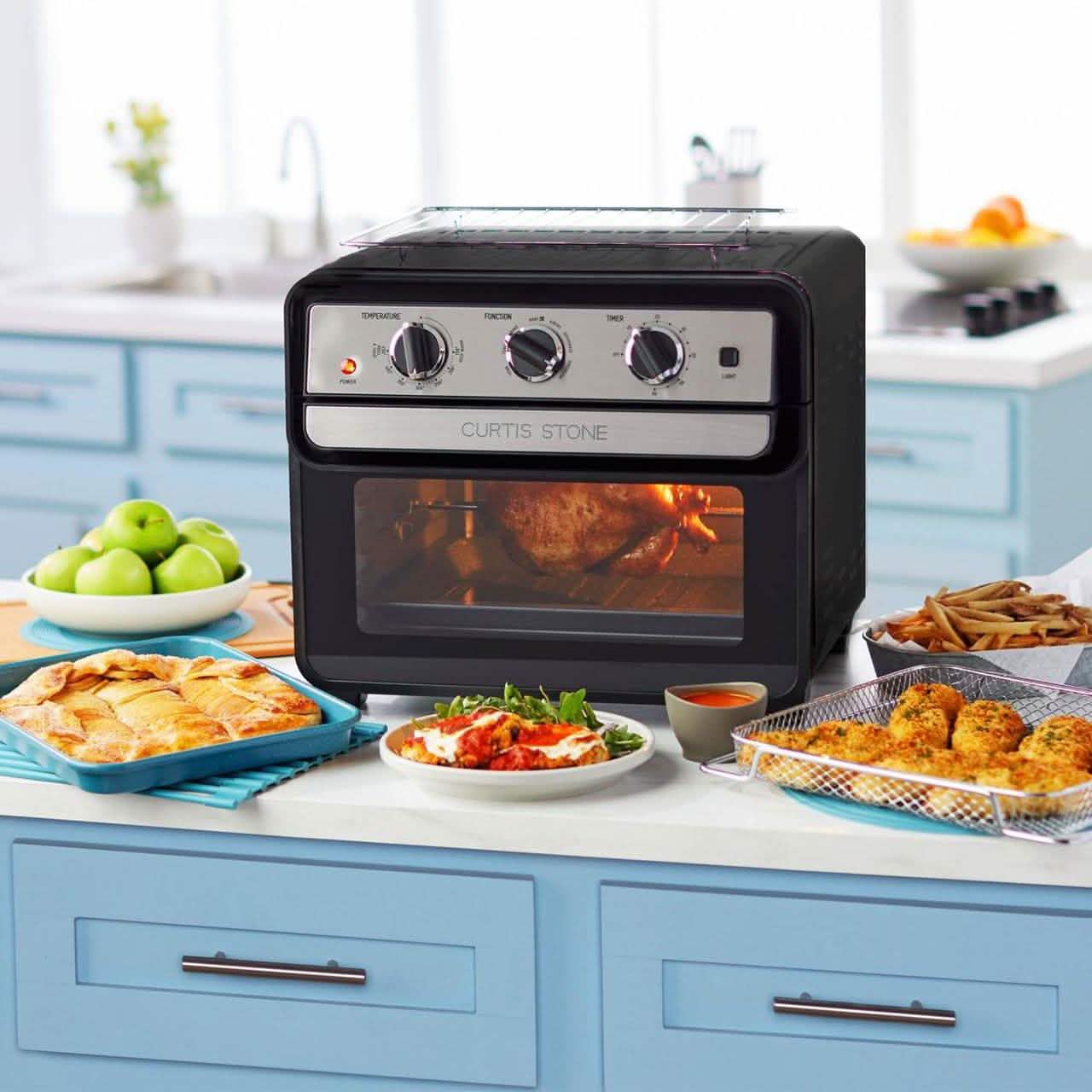 Curtis Stone Dura-Electric 1700-Watt 22L Air Fryer Oven with Rotisserie (Refurbished)
