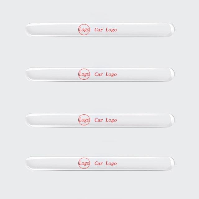 Custom Logo Car Door Sticker Scratches Resistant Cover Auto Handle Protection Film Anti-Scratch Invisible Car Door Handle Stickers Fit for Mercedes Benz Carbon Fiber Protection Film Anti-Collision Protection Exterior Accessory Car Decor Car Stickers