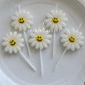 Cute Birthday Candle Daisy Birthday Candles Kids With Smiley Faces Children's Birthday Candles Birthday Cake Decorations Themed Party Supplies Lovely Flower Candles Daisy Shape