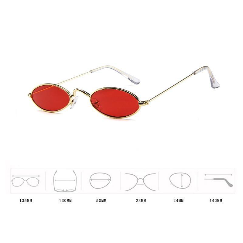 Cute Black Round Style Sun Glasses Design Retro Style Women Sunglasses New Vintage Oval Small Eyewear Metal Light Frame For Female