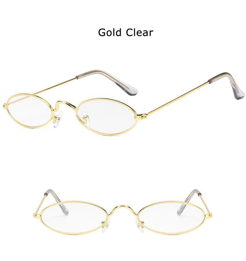 Cute Black Round Style Sun Glasses Design Retro Style Women Sunglasses New Vintage Oval Small Eyewear Metal Light Frame For Female