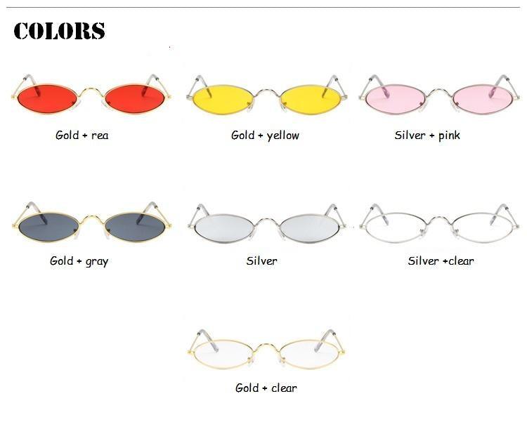 Cute Black Round Style Sun Glasses Design Retro Style Women Sunglasses New Vintage Oval Small Eyewear Metal Light Frame For Female