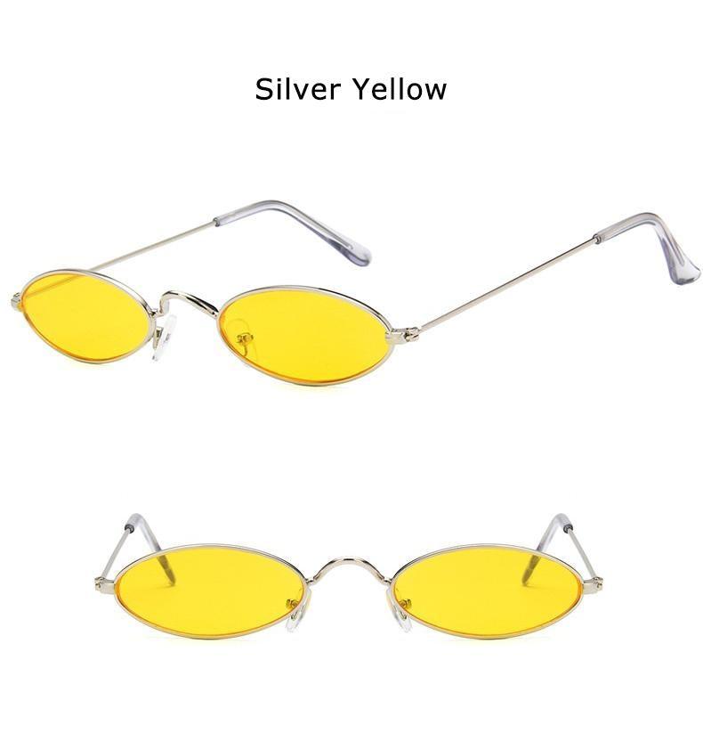 Cute Black Round Style Sun Glasses Design Retro Style Women Sunglasses New Vintage Oval Small Eyewear Metal Light Frame For Female